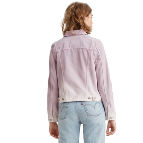 NEW Levi's Jean Trucker Lavender Ombre Jacket - Picture 3 of 14